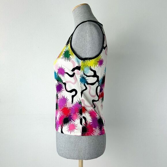 Trina Turk Silk Tank Funky Print Size 4 - Picture 5 of 7